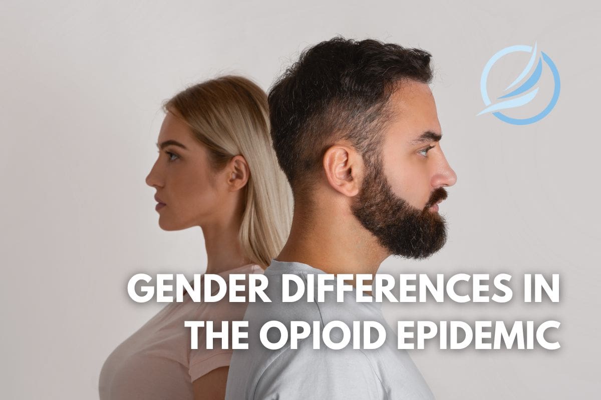 Two people (one man, one woman) depicting the gender differences with opioid addiction.