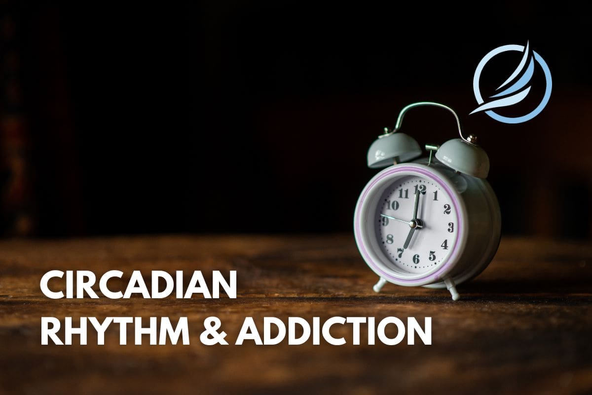 an image of a clock symbolizing the circadian rhythm and how sleep impacts addiction recovery.