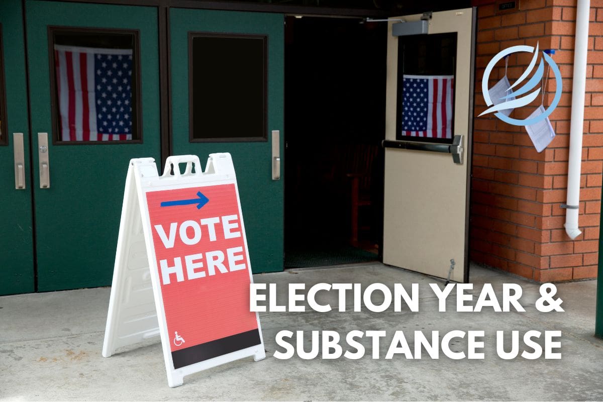 an image of a voting booth to demonstrate the impact of election year on substance use.